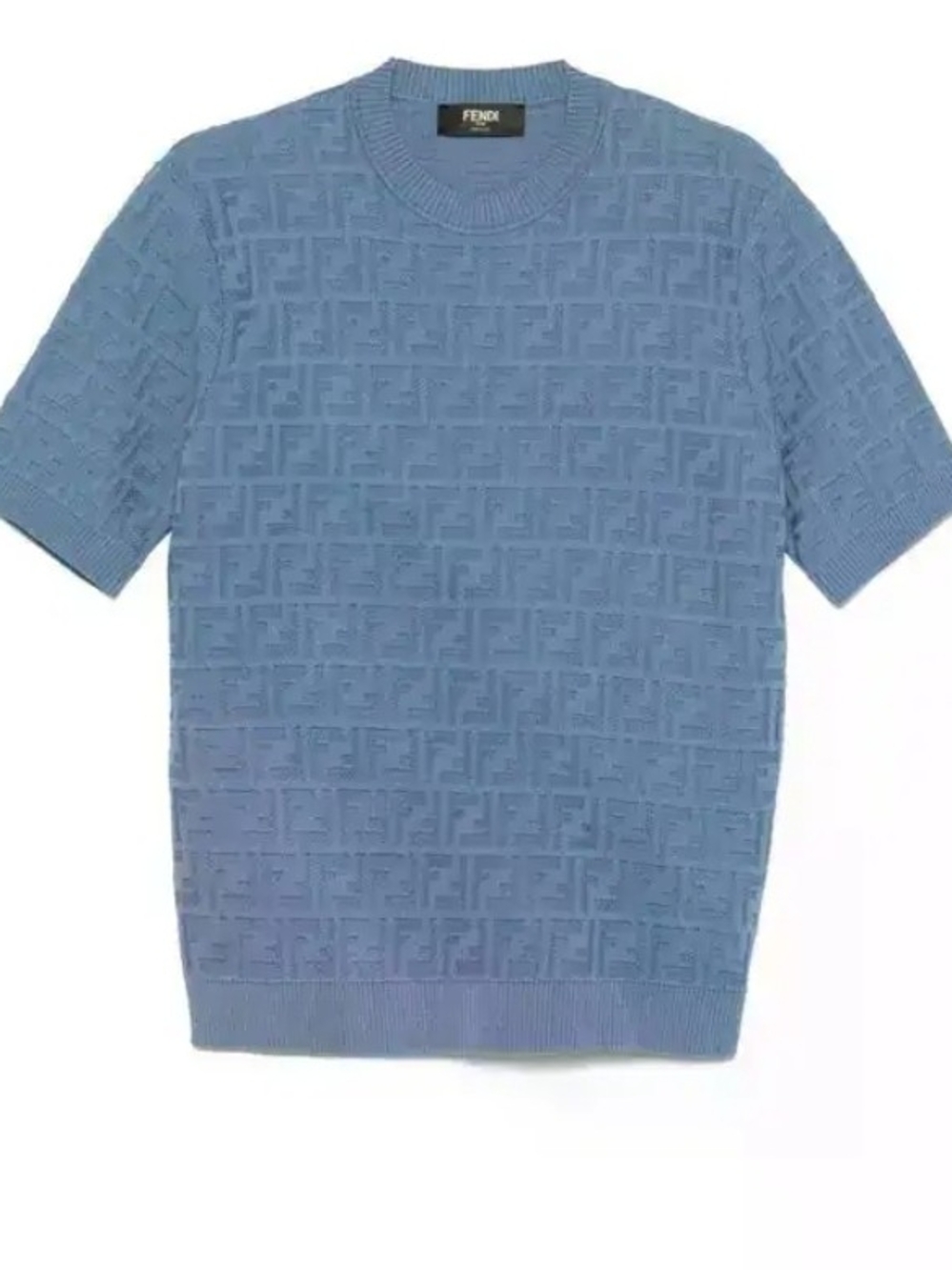 Fendi Monogram Short-Sleeve Knit Sweater